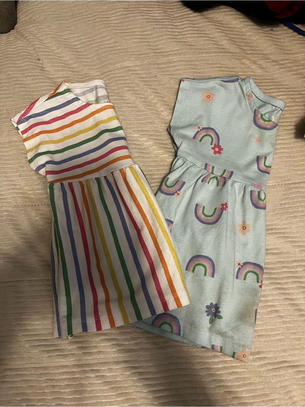 Garanimals Light Blue Rainbow & Floral Print Bodysuit